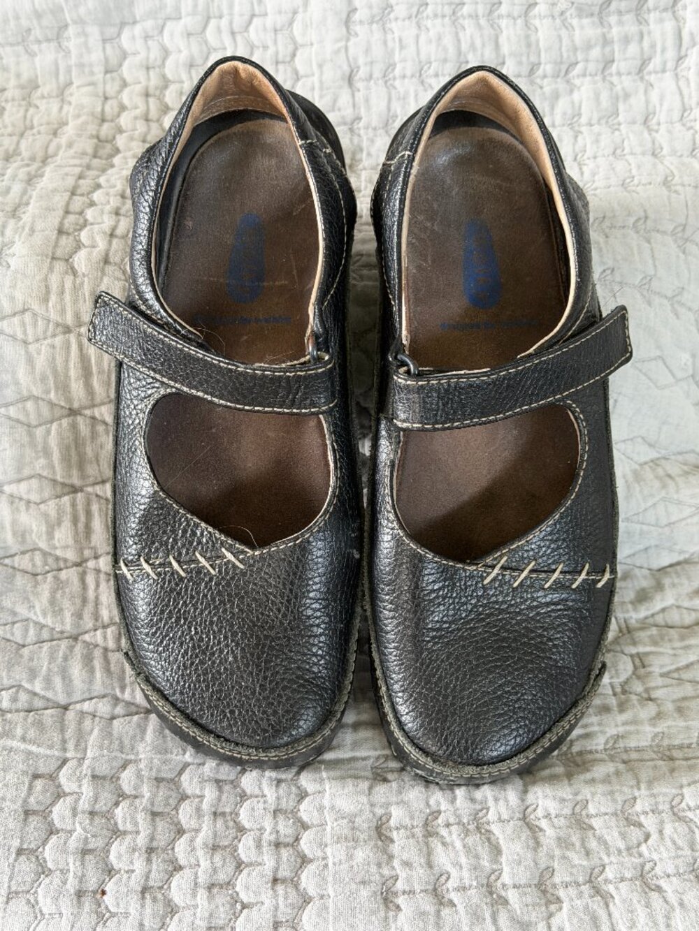Wolky Leather Mary Jane with Stitching. Size 37